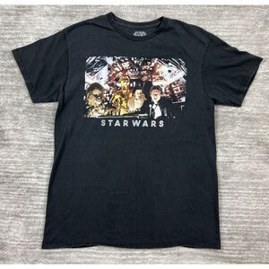 Star Wars Shirt Mens Medium Black Fifth Sun Graphic Tee Short Sleeve‎ Crew Neck